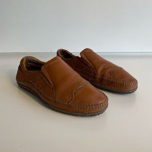 Carlo Pazolini - Men’s Brown Leather Moccasins Size US 9